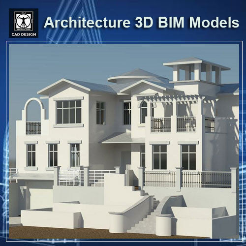 Architecture BIM 3D Models-Villa - CAD Design | Download CAD Drawings | AutoCAD Blocks | AutoCAD Symbols | CAD Drawings | Architecture Details│Landscape Details | See more about AutoCAD, Cad Drawing and Architecture Details
