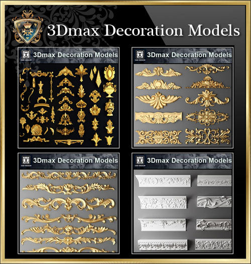 【All 3D Max Decoration Models Bundle】(Best Recommanded!!) - CAD Design | Download CAD Drawings | AutoCAD Blocks | AutoCAD Symbols | CAD Drawings | Architecture Details│Landscape Details | See more about AutoCAD, Cad Drawing and Architecture Details