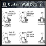 Curtain Wall Details - CAD Design | Download CAD Drawings | AutoCAD Blocks | AutoCAD Symbols | CAD Drawings | Architecture Details│Landscape Details | See more about AutoCAD, Cad Drawing and Architecture Details
