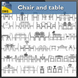 Chair and table CAD Blocks - CAD Design | Download CAD Drawings | AutoCAD Blocks | AutoCAD Symbols | CAD Drawings | Architecture Details│Landscape Details | See more about AutoCAD, Cad Drawing and Architecture Details