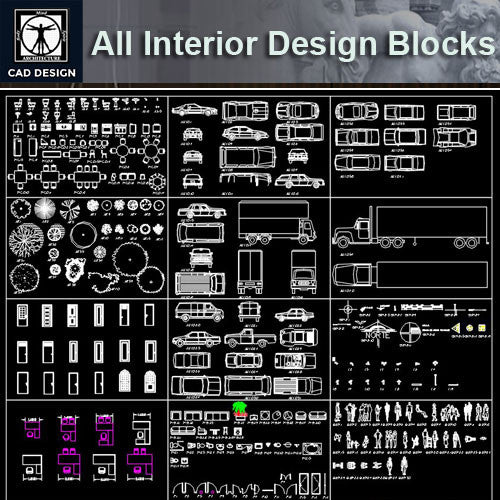 All Interior Design Blocks 6 - CAD Design | Download CAD Drawings | AutoCAD Blocks | AutoCAD Symbols | CAD Drawings | Architecture Details│Landscape Details | See more about AutoCAD, Cad Drawing and Architecture Details