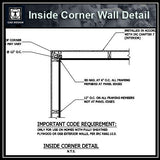 Free CAD Details- Inside Corner Wall Detail - CAD Design | Download CAD Drawings | AutoCAD Blocks | AutoCAD Symbols | CAD Drawings | Architecture Details│Landscape Details | See more about AutoCAD, Cad Drawing and Architecture Details