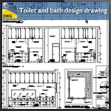 Detail drawing of toilet and bath design drawing - CAD Design | Download CAD Drawings | AutoCAD Blocks | AutoCAD Symbols | CAD Drawings | Architecture Details│Landscape Details | See more about AutoCAD, Cad Drawing and Architecture Details