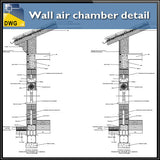 Wall air chamber detail - CAD Design | Download CAD Drawings | AutoCAD Blocks | AutoCAD Symbols | CAD Drawings | Architecture Details│Landscape Details | See more about AutoCAD, Cad Drawing and Architecture Details