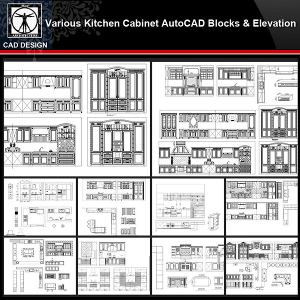 ★【Various Kitchen Cabinet Autocad Blocks & elevation V.2】All kinds of Kitchen Cabinet CAD drawings Bundle - CAD Design | Download CAD Drawings | AutoCAD Blocks | AutoCAD Symbols | CAD Drawings | Architecture Details│Landscape Details | See more about AutoCAD, Cad Drawing and Architecture Details