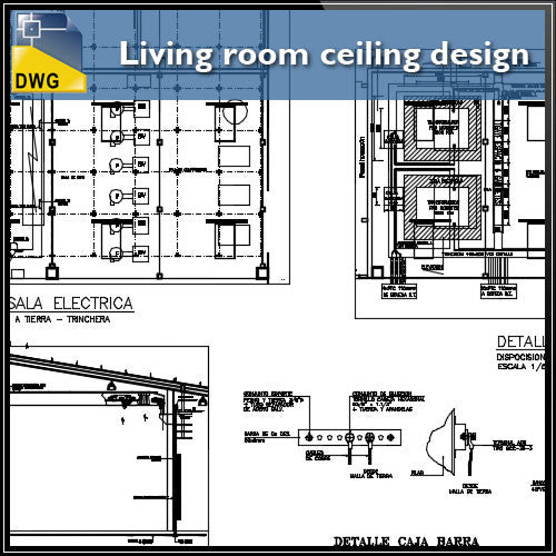 Living room ceiling design and detail dwg files - CAD Design | Download CAD Drawings | AutoCAD Blocks | AutoCAD Symbols | CAD Drawings | Architecture Details│Landscape Details | See more about AutoCAD, Cad Drawing and Architecture Details