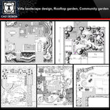 ★【Villa Landscape design,Rooftop garden,Community garden CAD Drawings Bundle V.2】All kinds of Landscape design CAD Drawings - CAD Design | Download CAD Drawings | AutoCAD Blocks | AutoCAD Symbols | CAD Drawings | Architecture Details│Landscape Details | See more about AutoCAD, Cad Drawing and Architecture Details