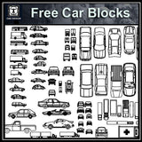 Free Automobile Blocks 1 - CAD Design | Download CAD Drawings | AutoCAD Blocks | AutoCAD Symbols | CAD Drawings | Architecture Details│Landscape Details | See more about AutoCAD, Cad Drawing and Architecture Details