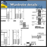 Wardrobe details drawings - CAD Design | Download CAD Drawings | AutoCAD Blocks | AutoCAD Symbols | CAD Drawings | Architecture Details│Landscape Details | See more about AutoCAD, Cad Drawing and Architecture Details