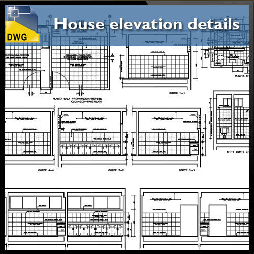 House elevation details - CAD Design | Download CAD Drawings | AutoCAD Blocks | AutoCAD Symbols | CAD Drawings | Architecture Details│Landscape Details | See more about AutoCAD, Cad Drawing and Architecture Details