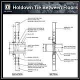 Free CAD Details-Holdown Tie Between Floors - CAD Design | Download CAD Drawings | AutoCAD Blocks | AutoCAD Symbols | CAD Drawings | Architecture Details│Landscape Details | See more about AutoCAD, Cad Drawing and Architecture Details