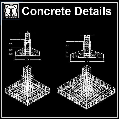 Free Concrete Detail 1 - CAD Design | Download CAD Drawings | AutoCAD Blocks | AutoCAD Symbols | CAD Drawings | Architecture Details│Landscape Details | See more about AutoCAD, Cad Drawing and Architecture Details
