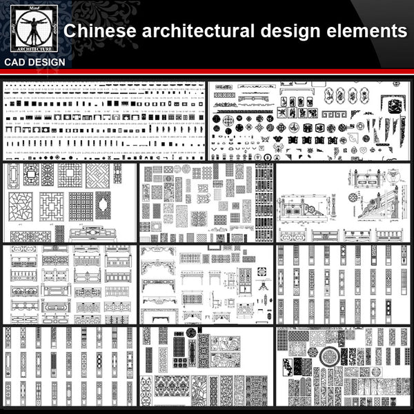 ★【Chinese Architecture Design CAD elements V4】All kinds of Chinese Architectural CAD Drawings Bundle - CAD Design | Download CAD Drawings | AutoCAD Blocks | AutoCAD Symbols | CAD Drawings | Architecture Details│Landscape Details | See more about AutoCAD, Cad Drawing and Architecture Details