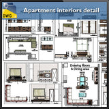 Apartment interiors detail - CAD Design | Download CAD Drawings | AutoCAD Blocks | AutoCAD Symbols | CAD Drawings | Architecture Details│Landscape Details | See more about AutoCAD, Cad Drawing and Architecture Details