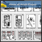 House All Detail Project - CAD Design | Download CAD Drawings | AutoCAD Blocks | AutoCAD Symbols | CAD Drawings | Architecture Details│Landscape Details | See more about AutoCAD, Cad Drawing and Architecture Details