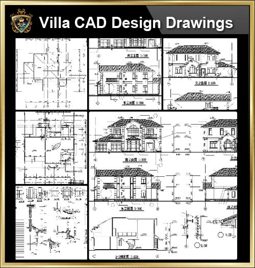 ★【Villa CAD Design,Details Project V.15】Chateau,Manor,Mansion,Villa@Autocad Blocks,Drawings,CAD Details,Elevation - CAD Design | Download CAD Drawings | AutoCAD Blocks | AutoCAD Symbols | CAD Drawings | Architecture Details│Landscape Details | See more about AutoCAD, Cad Drawing and Architecture Details