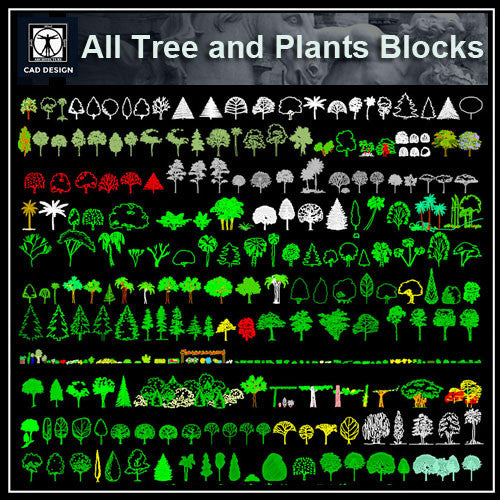 All Tree and Plants Blocks - CAD Design | Download CAD Drawings | AutoCAD Blocks | AutoCAD Symbols | CAD Drawings | Architecture Details│Landscape Details | See more about AutoCAD, Cad Drawing and Architecture Details