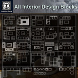 All Interior Design Blocks 4 - CAD Design | Download CAD Drawings | AutoCAD Blocks | AutoCAD Symbols | CAD Drawings | Architecture Details│Landscape Details | See more about AutoCAD, Cad Drawing and Architecture Details