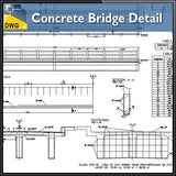 Concrete Bridge Detail - CAD Design | Download CAD Drawings | AutoCAD Blocks | AutoCAD Symbols | CAD Drawings | Architecture Details│Landscape Details | See more about AutoCAD, Cad Drawing and Architecture Details