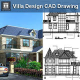 Villa Design CAD Drawings V17 - CAD Design | Download CAD Drawings | AutoCAD Blocks | AutoCAD Symbols | CAD Drawings | Architecture Details│Landscape Details | See more about AutoCAD, Cad Drawing and Architecture Details