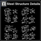 Steel Structure Details V4 - CAD Design | Download CAD Drawings | AutoCAD Blocks | AutoCAD Symbols | CAD Drawings | Architecture Details│Landscape Details | See more about AutoCAD, Cad Drawing and Architecture Details