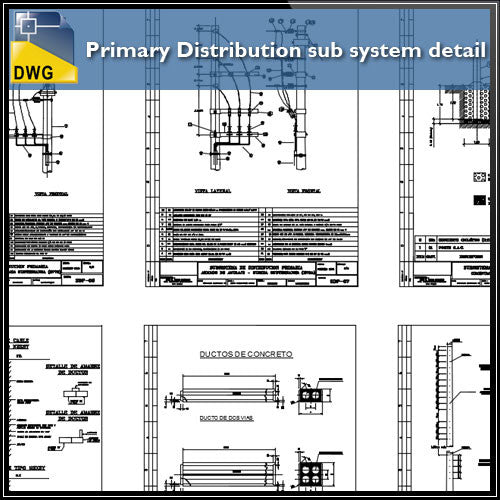 Primary Distribution sub system detail - CAD Design | Download CAD Drawings | AutoCAD Blocks | AutoCAD Symbols | CAD Drawings | Architecture Details│Landscape Details | See more about AutoCAD, Cad Drawing and Architecture Details