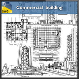 Commercial  building - CAD Design | Download CAD Drawings | AutoCAD Blocks | AutoCAD Symbols | CAD Drawings | Architecture Details│Landscape Details | See more about AutoCAD, Cad Drawing and Architecture Details