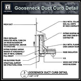 Free CAD Details-Gooseneck Duct Curb Detail - CAD Design | Download CAD Drawings | AutoCAD Blocks | AutoCAD Symbols | CAD Drawings | Architecture Details│Landscape Details | See more about AutoCAD, Cad Drawing and Architecture Details