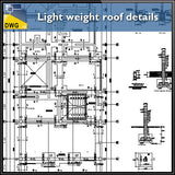 Light weight roof architecture structure detail - CAD Design | Download CAD Drawings | AutoCAD Blocks | AutoCAD Symbols | CAD Drawings | Architecture Details│Landscape Details | See more about AutoCAD, Cad Drawing and Architecture Details