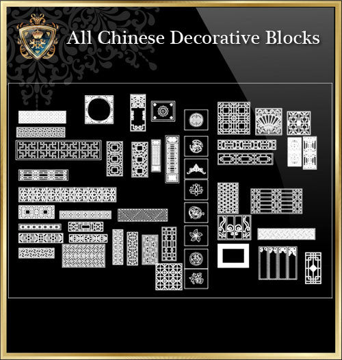 All Chinese Carved CAD Elements V.2(Best Recommanded!!) - CAD Design | Download CAD Drawings | AutoCAD Blocks | AutoCAD Symbols | CAD Drawings | Architecture Details│Landscape Details | See more about AutoCAD, Cad Drawing and Architecture Details