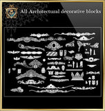 All Architectural decorative blocks V.6 - CAD Design | Download CAD Drawings | AutoCAD Blocks | AutoCAD Symbols | CAD Drawings | Architecture Details│Landscape Details | See more about AutoCAD, Cad Drawing and Architecture Details