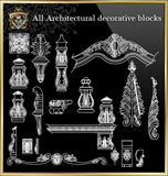 All Architectural decorative blocks V.4 - CAD Design | Download CAD Drawings | AutoCAD Blocks | AutoCAD Symbols | CAD Drawings | Architecture Details│Landscape Details | See more about AutoCAD, Cad Drawing and Architecture Details