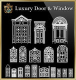 90 Types of Luxury Door & Window Design(Recommanded!!) - CAD Design | Download CAD Drawings | AutoCAD Blocks | AutoCAD Symbols | CAD Drawings | Architecture Details│Landscape Details | See more about AutoCAD, Cad Drawing and Architecture Details