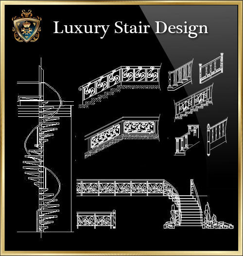 ★Luxury Interior Design -Stair Design★Best Recommanded!! - CAD Design | Download CAD Drawings | AutoCAD Blocks | AutoCAD Symbols | CAD Drawings | Architecture Details│Landscape Details | See more about AutoCAD, Cad Drawing and Architecture Details