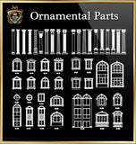 ★Architecture Ornamental Parts V.7★ - CAD Design | Download CAD Drawings | AutoCAD Blocks | AutoCAD Symbols | CAD Drawings | Architecture Details│Landscape Details | See more about AutoCAD, Cad Drawing and Architecture Details