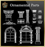 ★Architecture Ornamental Parts V.8★ - CAD Design | Download CAD Drawings | AutoCAD Blocks | AutoCAD Symbols | CAD Drawings | Architecture Details│Landscape Details | See more about AutoCAD, Cad Drawing and Architecture Details
