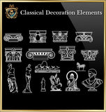 ★Luxury Interior Design -Classical Decoration Elements V.1★ - CAD Design | Download CAD Drawings | AutoCAD Blocks | AutoCAD Symbols | CAD Drawings | Architecture Details│Landscape Details | See more about AutoCAD, Cad Drawing and Architecture Details