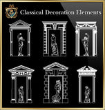 ★Luxury Interior Design -Classical Decoration Elements V.2★ - CAD Design | Download CAD Drawings | AutoCAD Blocks | AutoCAD Symbols | CAD Drawings | Architecture Details│Landscape Details | See more about AutoCAD, Cad Drawing and Architecture Details