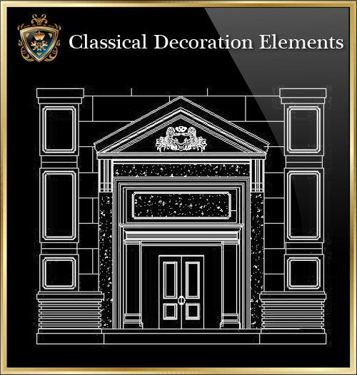 ★Luxury Interior Design -Classical Decoration Elements V.4★ - CAD Design | Download CAD Drawings | AutoCAD Blocks | AutoCAD Symbols | CAD Drawings | Architecture Details│Landscape Details | See more about AutoCAD, Cad Drawing and Architecture Details