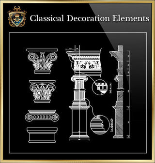 Roman Architecture Columns Blocks – CAD Design | Free CAD Blocks ...