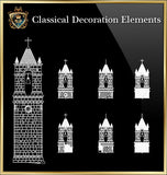 Free Classical Decoration Blocks V.17 - CAD Design | Download CAD Drawings | AutoCAD Blocks | AutoCAD Symbols | CAD Drawings | Architecture Details│Landscape Details | See more about AutoCAD, Cad Drawing and Architecture Details