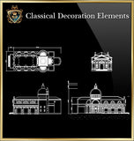 Free Classical Decoration Blocks V.21 - CAD Design | Download CAD Drawings | AutoCAD Blocks | AutoCAD Symbols | CAD Drawings | Architecture Details│Landscape Details | See more about AutoCAD, Cad Drawing and Architecture Details