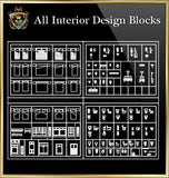 Interior Design CAD Blocks Collection V.5 - CAD Design | Download CAD Drawings | AutoCAD Blocks | AutoCAD Symbols | CAD Drawings | Architecture Details│Landscape Details | See more about AutoCAD, Cad Drawing and Architecture Details
