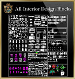 Interior Design CAD Blocks Collection V.6 - CAD Design | Download CAD Drawings | AutoCAD Blocks | AutoCAD Symbols | CAD Drawings | Architecture Details│Landscape Details | See more about AutoCAD, Cad Drawing and Architecture Details