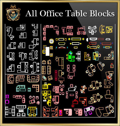 OfficeTable CAD Blocks Collection - CAD Design | Download CAD Drawings | AutoCAD Blocks | AutoCAD Symbols | CAD Drawings | Architecture Details│Landscape Details | See more about AutoCAD, Cad Drawing and Architecture Details