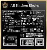 Kitchen CAD Blocks Collection - CAD Design | Download CAD Drawings | AutoCAD Blocks | AutoCAD Symbols | CAD Drawings | Architecture Details│Landscape Details | See more about AutoCAD, Cad Drawing and Architecture Details