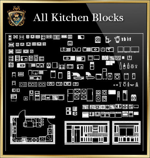 Kitchen CAD Blocks Collection - CAD Design | Download CAD Drawings | AutoCAD Blocks | AutoCAD Symbols | CAD Drawings | Architecture Details│Landscape Details | See more about AutoCAD, Cad Drawing and Architecture Details