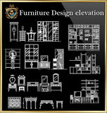 Furniture Design elevation-CAD Blocks Collection - CAD Design | Download CAD Drawings | AutoCAD Blocks | AutoCAD Symbols | CAD Drawings | Architecture Details│Landscape Details | See more about AutoCAD, Cad Drawing and Architecture Details