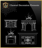 Free Classical Decoration Blocks V.7 - CAD Design | Download CAD Drawings | AutoCAD Blocks | AutoCAD Symbols | CAD Drawings | Architecture Details│Landscape Details | See more about AutoCAD, Cad Drawing and Architecture Details