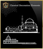 Free Classical Decoration Blocks V.16 - CAD Design | Download CAD Drawings | AutoCAD Blocks | AutoCAD Symbols | CAD Drawings | Architecture Details│Landscape Details | See more about AutoCAD, Cad Drawing and Architecture Details